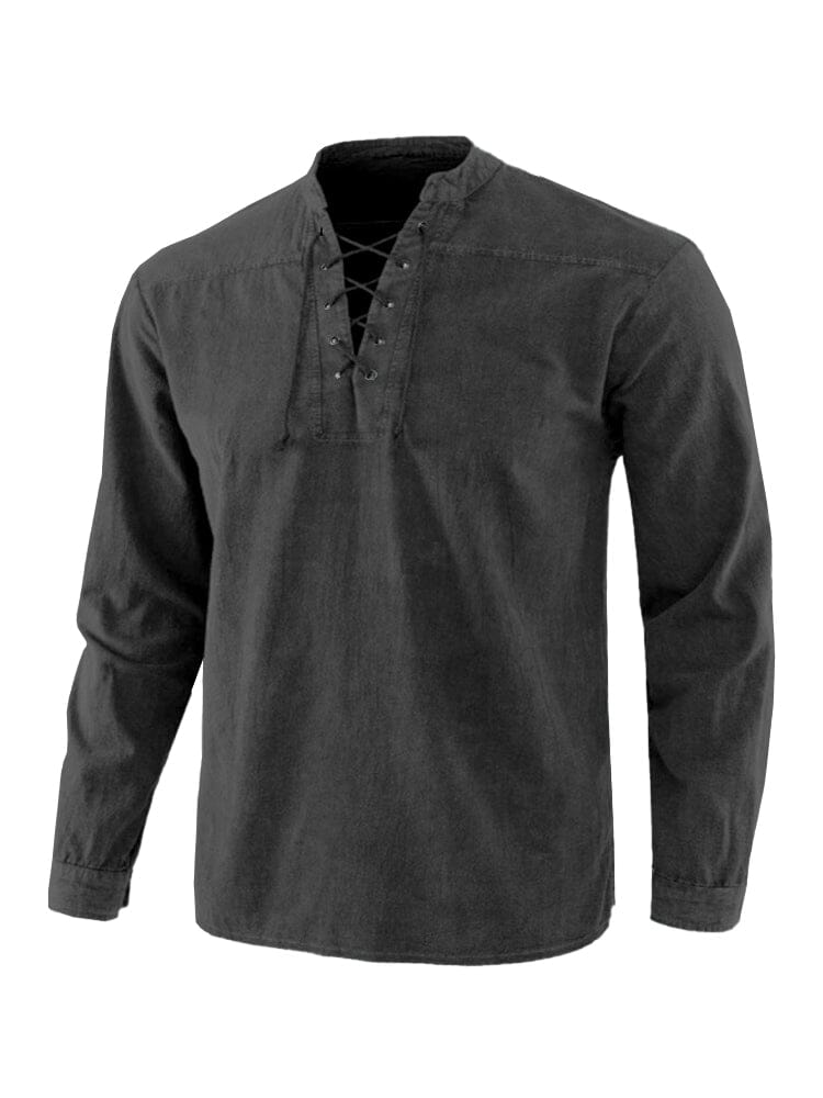 V Neck Lang Ärmel Hemd