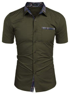 Casual Plaid Kragen Leinen Stil Hemd