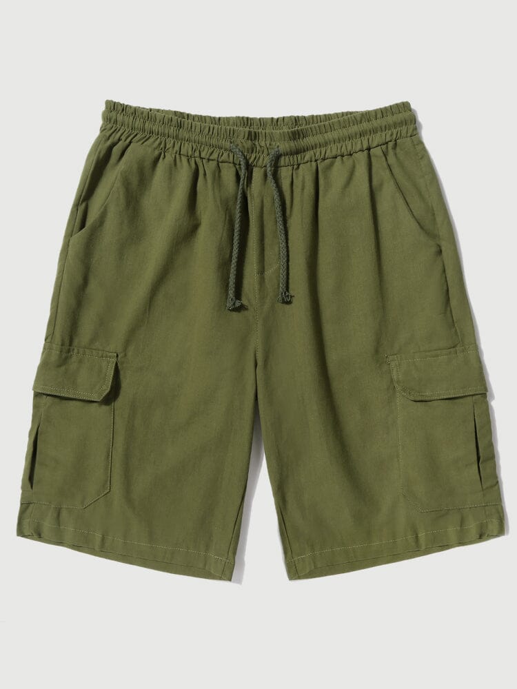 Leinen Stil Hose With Pockets