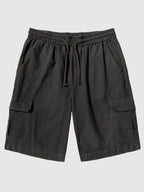Leinen Stil Hose With Pockets