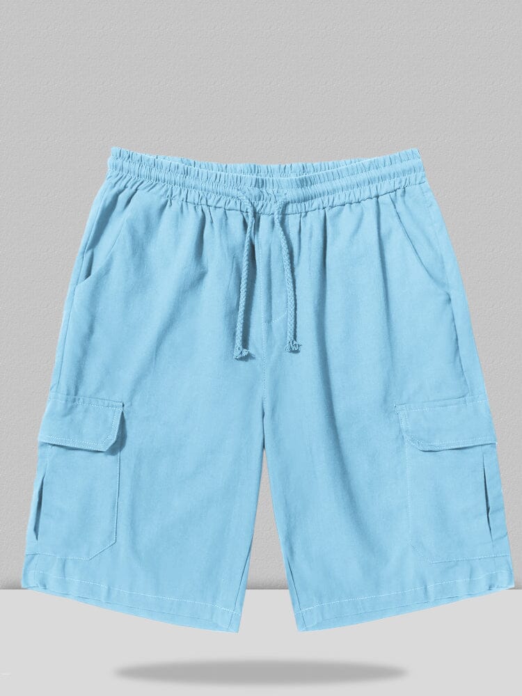 Leinen Stil Hose With Pockets