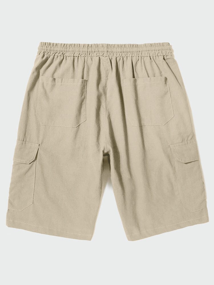 Leinen Stil Hose With Pockets