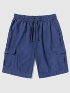 Leinen Stil Hose With Pockets