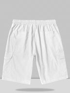 Leinen Stil Hose With Pockets