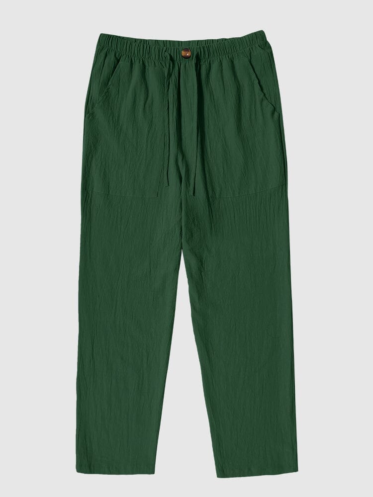 Leinen Stil Yoga Hose With Pockets