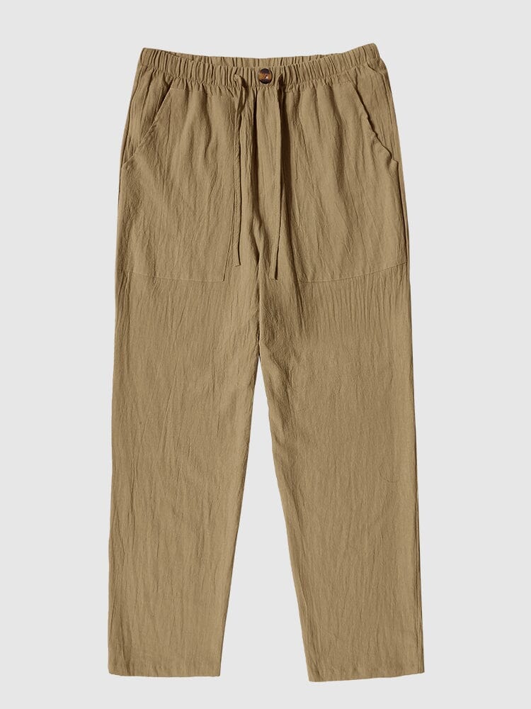 Leinen Stil Yoga Hose With Pockets