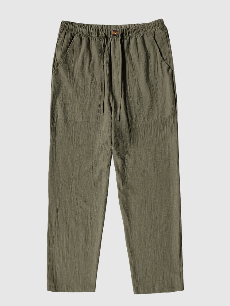 Leinen Stil Yoga Hose With Pockets