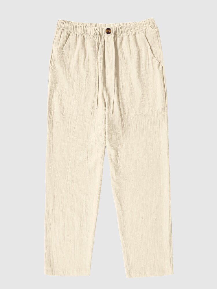 Leinen Stil Yoga Hose With Pockets