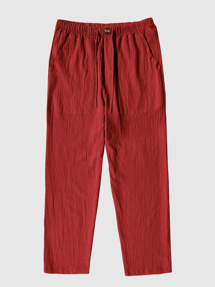 Leinen Stil Yoga Hose With Pockets
