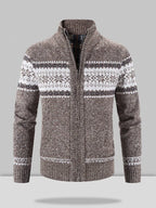 Christmas snowflake Teil standing Kragen warm Cardigan Strick Jacke