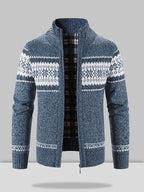 Christmas snowflake Teil standing Kragen warm Cardigan Strick Jacke