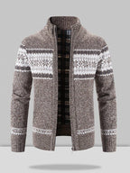 Christmas snowflake Teil standing Kragen warm Cardigan Strick Jacke