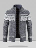 Christmas snowflake Teil standing Kragen warm Cardigan Strick Jacke