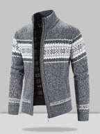 Christmas snowflake Teil standing Kragen warm Cardigan Strick Jacke