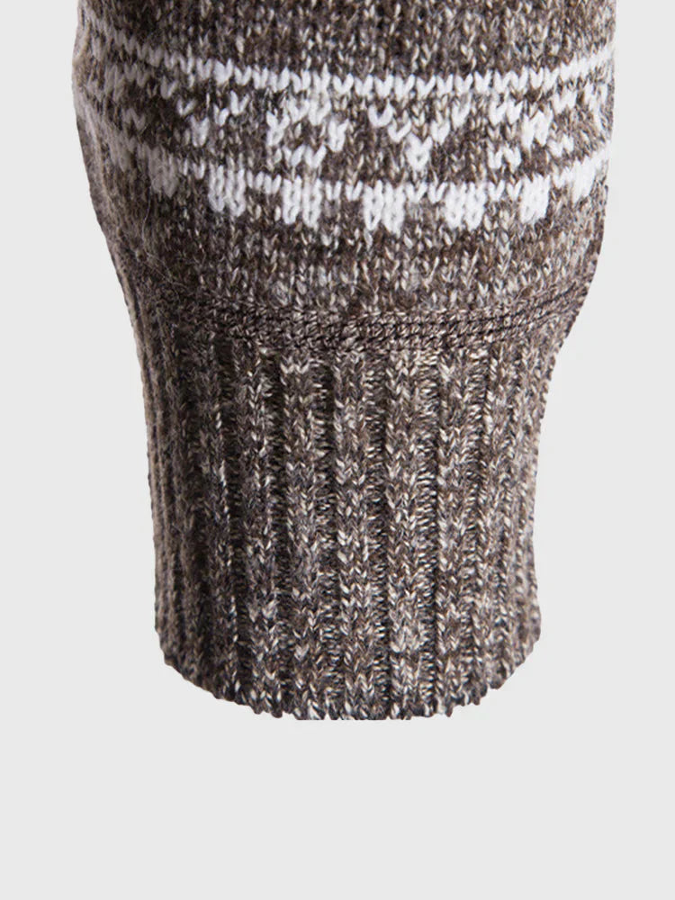 Christmas snowflake Teil standing Kragen warm Cardigan Strick Jacke
