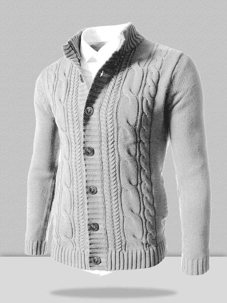 Stand Kragen Strick Cardigan Pullover