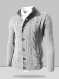 Stand Kragen Strick Cardigan Pullover
