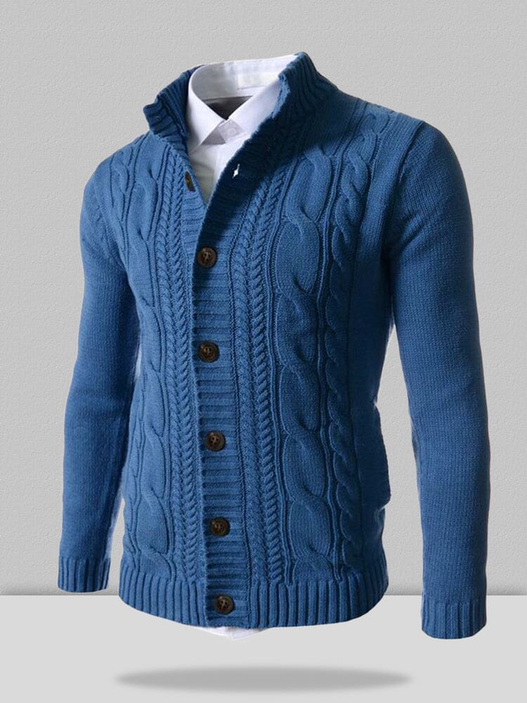 Stand Kragen Strick Cardigan Pullover