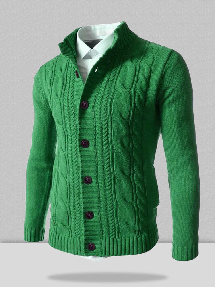 Stand Kragen Strick Cardigan Pullover