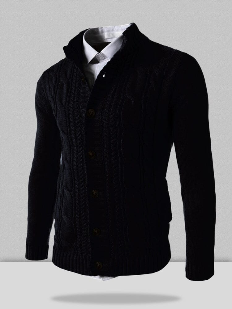 Stand Kragen Strick Cardigan Pullover