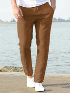 Casual Lockere Uni Color Lacing Elastische Waist Hose