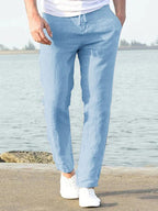 Casual Lockere Uni Color Lacing Elastische Waist Hose