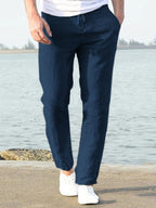 Casual Lockere Uni Color Lacing Elastische Waist Hose