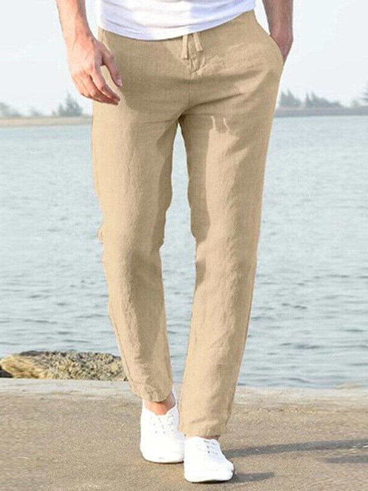 Casual Lockere Uni Color Lacing Elastische Waist Hose