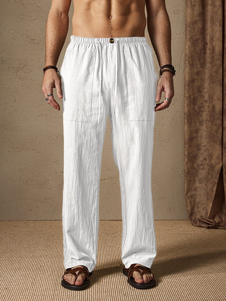 Casual Baumwolle Leinen Stil Hose