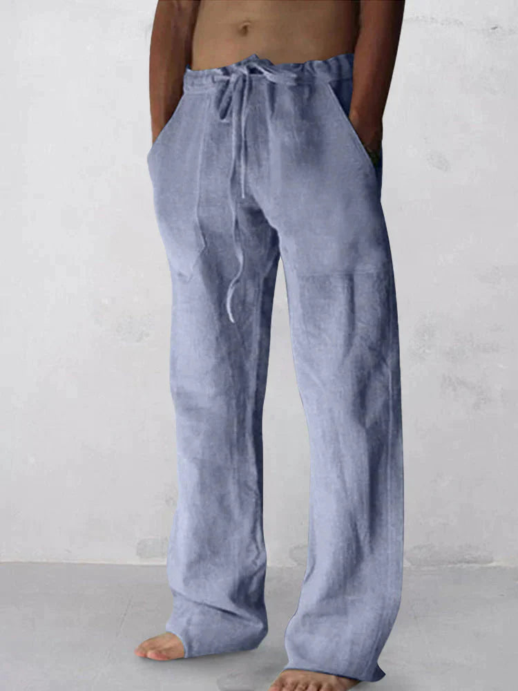 wide-legged Leinen Stil comfortable Hose