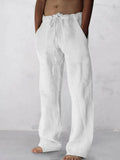 wide-legged Leinen Stil comfortable Hose