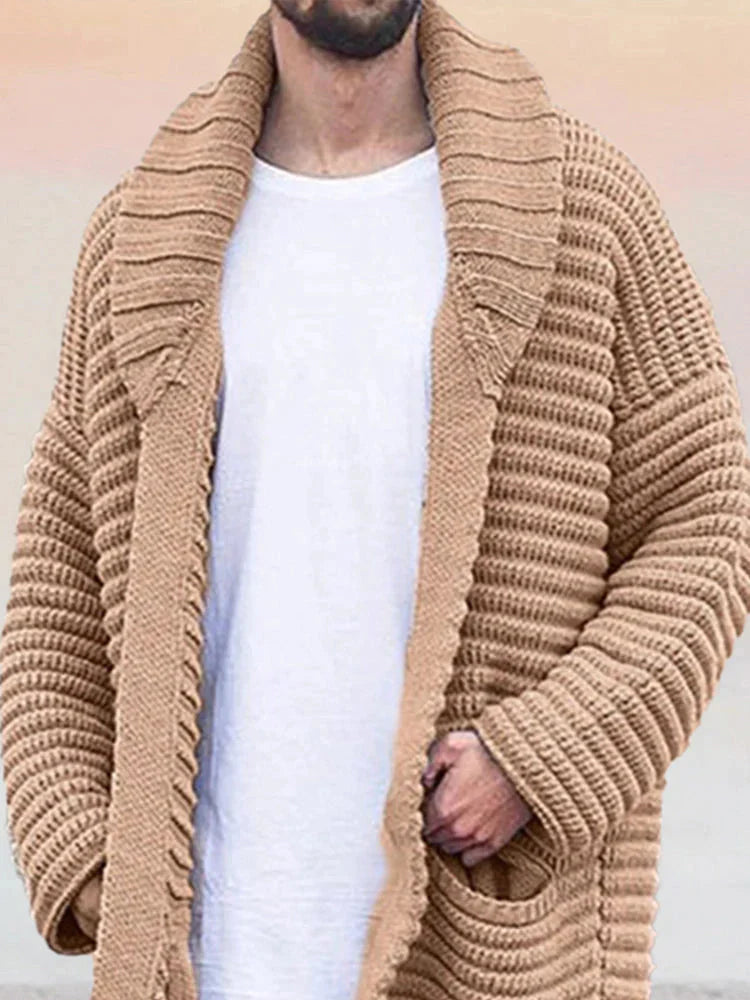 Lapel Neck Pullover Mantel