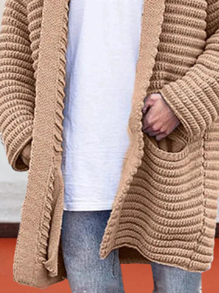 Lapel Neck Pullover Mantel