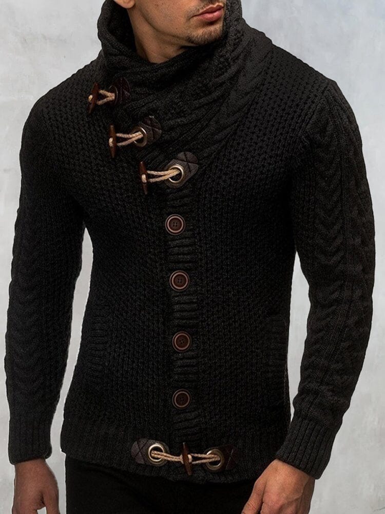 Fashion Strick High Kragen Knopf Pullover