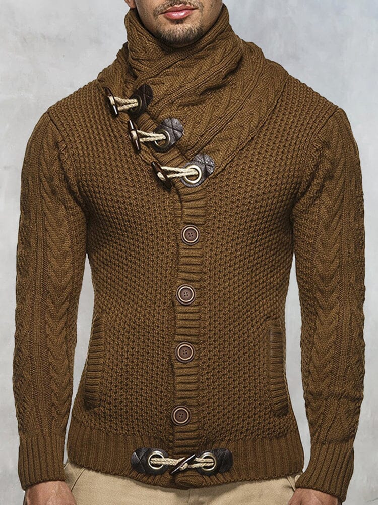 Fashion Strick High Kragen Knopf Pullover
