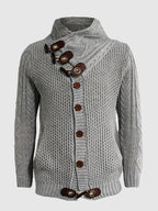 Fashion Strick High Kragen Knopf Pullover