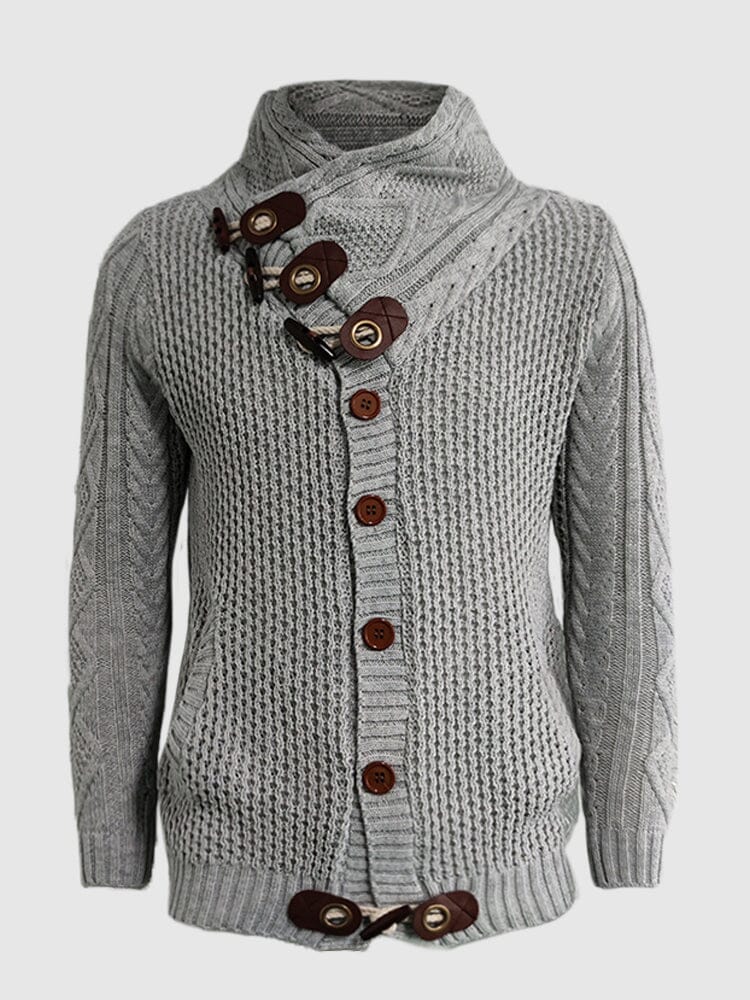 Fashion Strick High Kragen Knopf Pullover