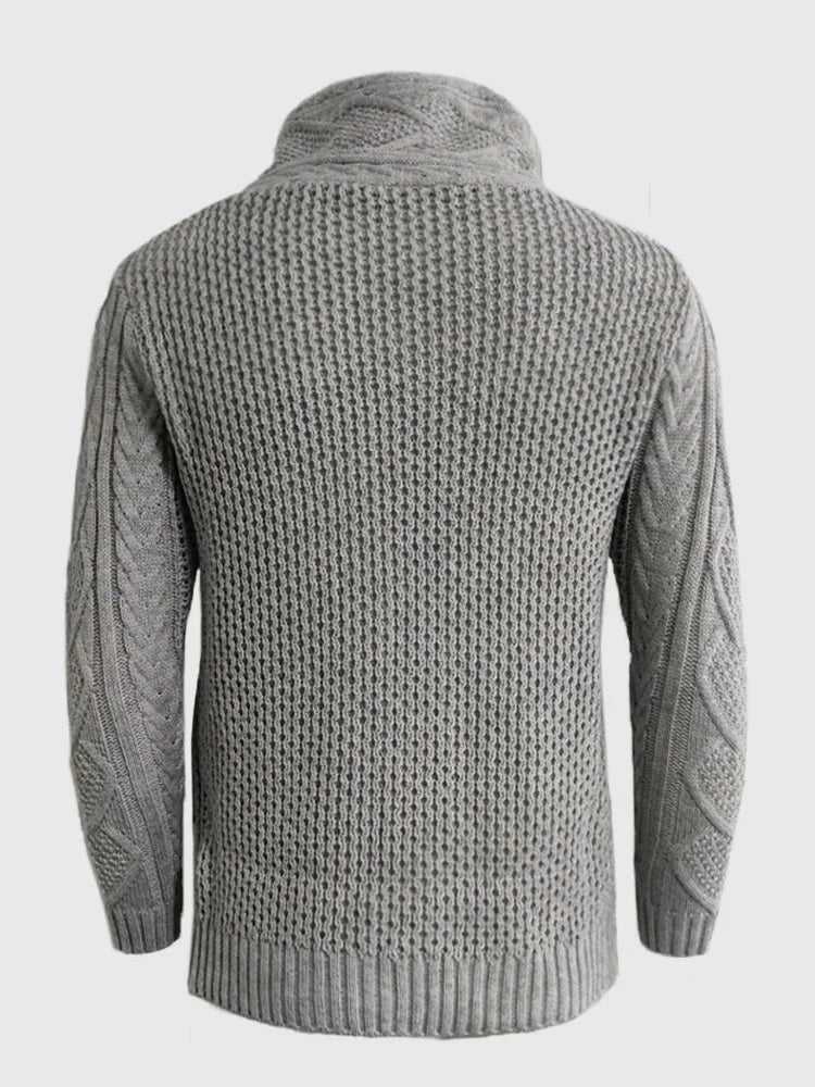 Fashion Strick High Kragen Knopf Pullover