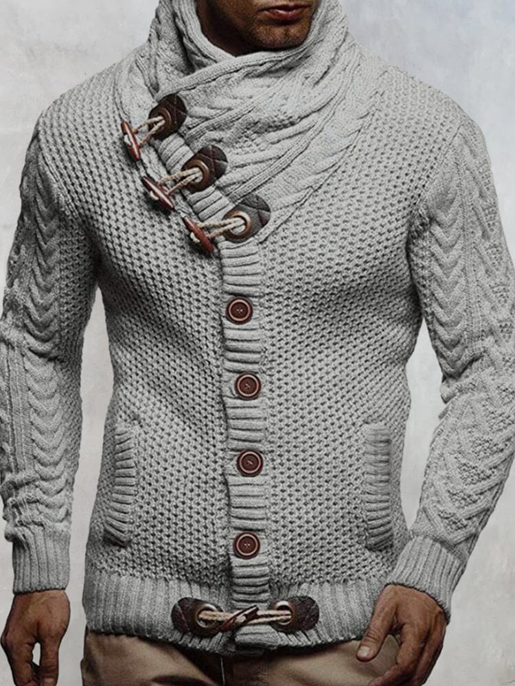 Fashion Strick High Kragen Knopf Pullover