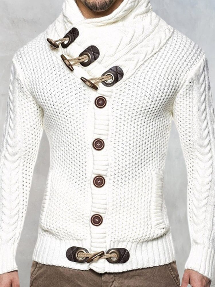 Fashion Strick High Kragen Knopf Pullover