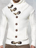 Fashion Strick High Kragen Knopf Pullover