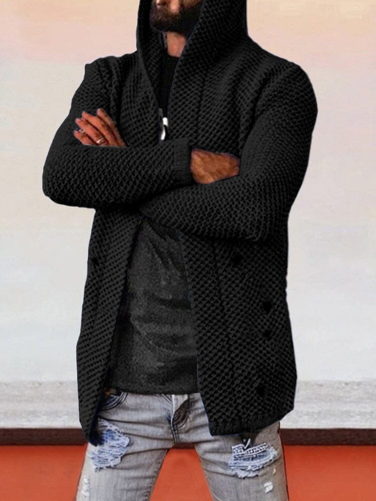 Uni Mit Kapuze Holey Pullover Mantel