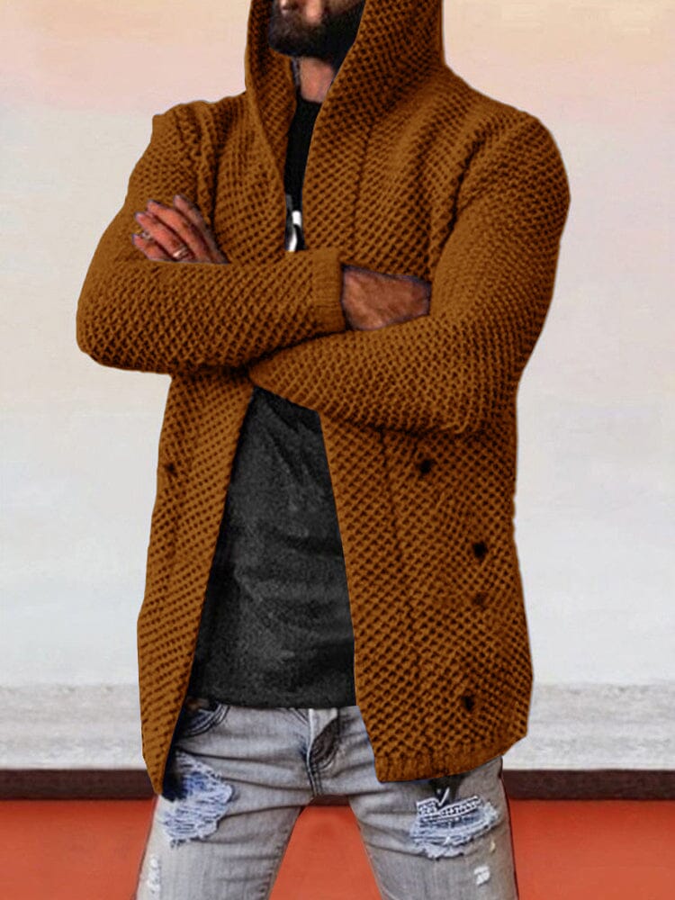 Uni Mit Kapuze Holey Pullover Mantel