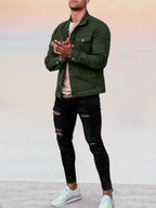 Casual Knopf Denim Jacke