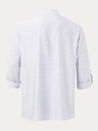 Leinen Henry Lang-sleeved Strand Hemd