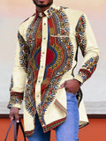 Ethnic Stil Graphic Lang Hemd