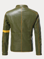 Stand Kragen Punk Leather Jacke
