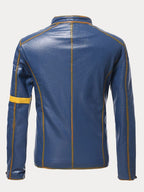 Stand Kragen Punk Leather Jacke