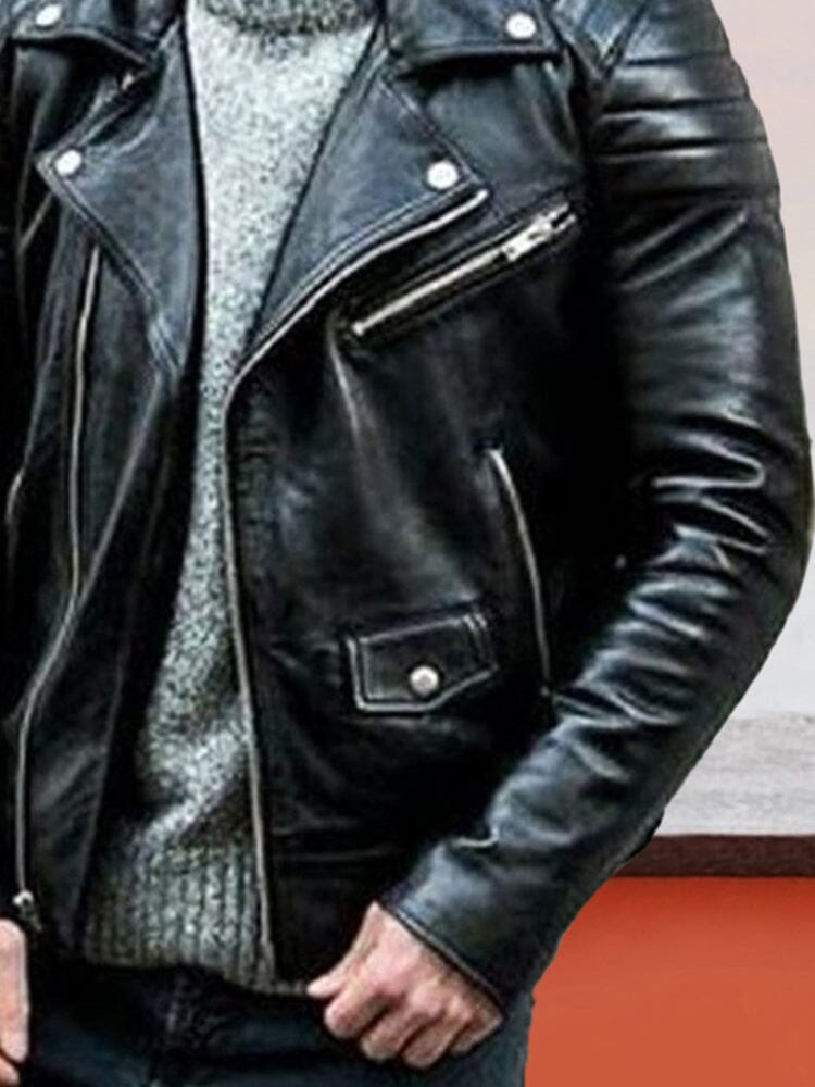 Punk Motorcycle Leather Jacke
