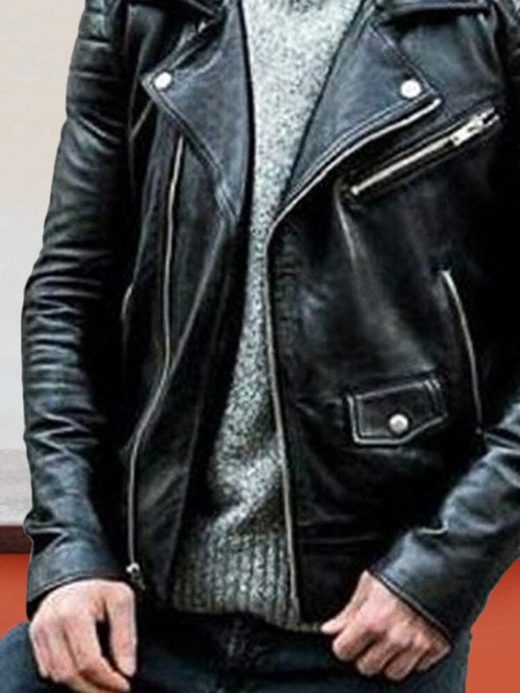 Punk Motorcycle Leather Jacke